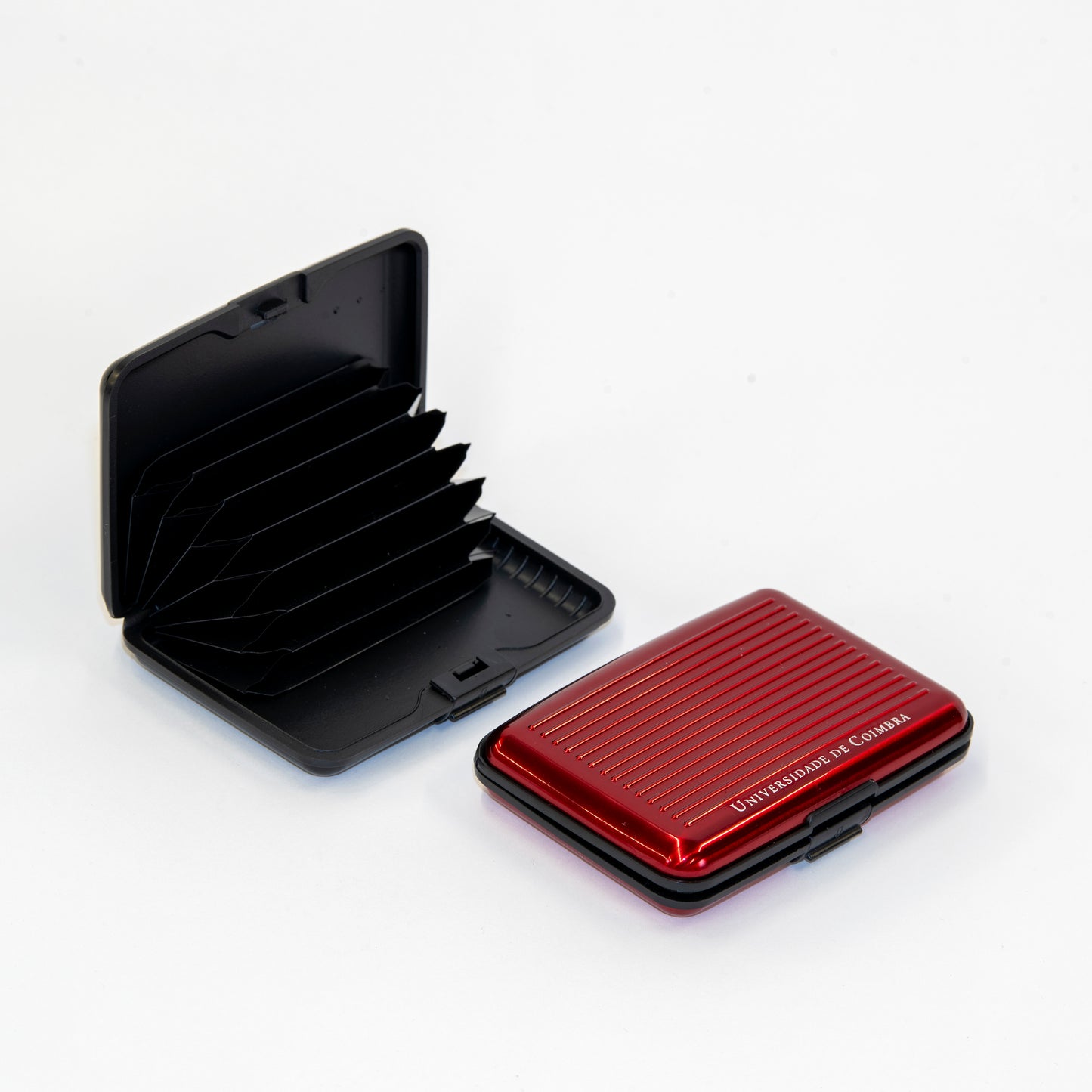 Porta Cartões Vermelho Universidade de Coimbra com divisórias.