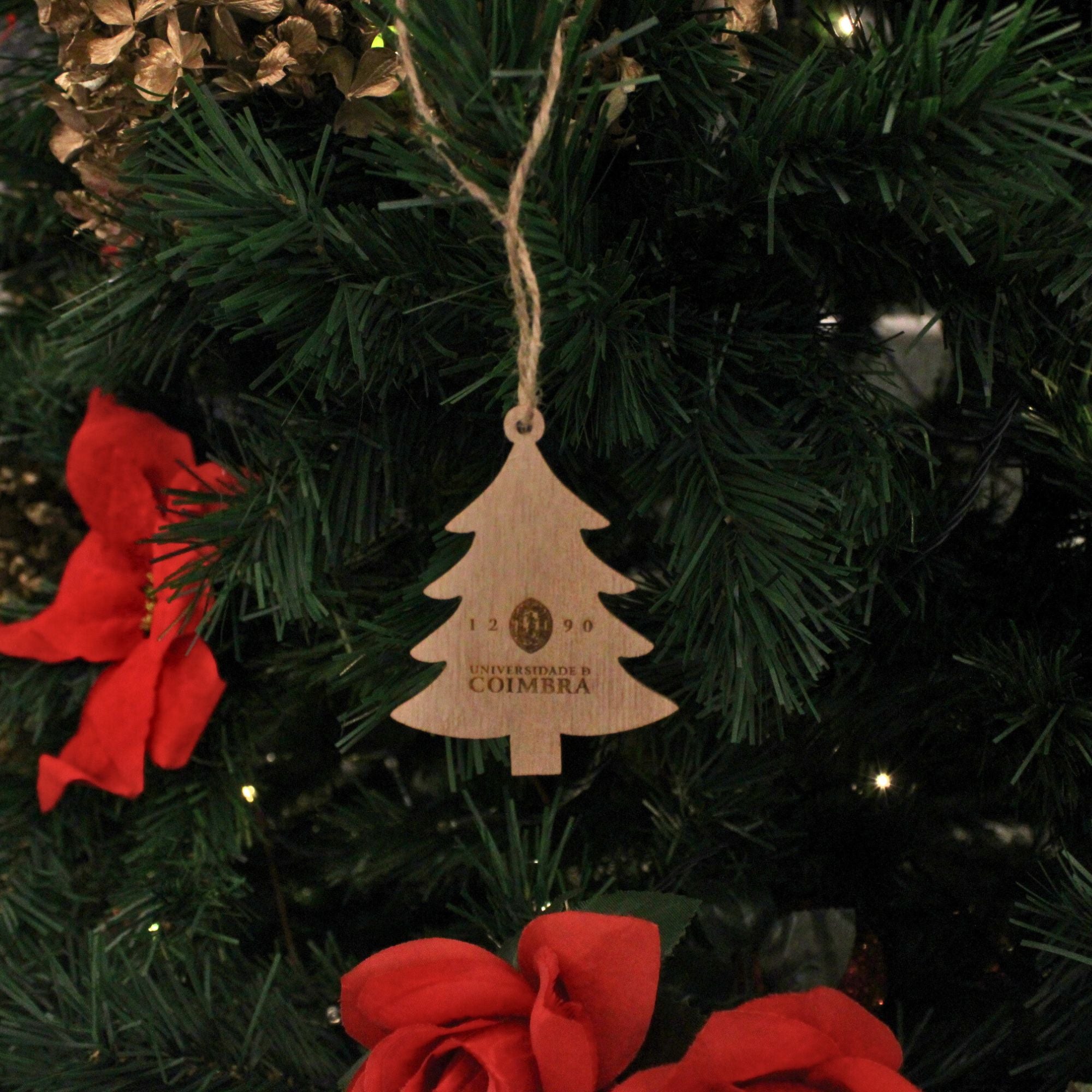 Pendente Decoração de Natal Árvore Universidade de Coimbra