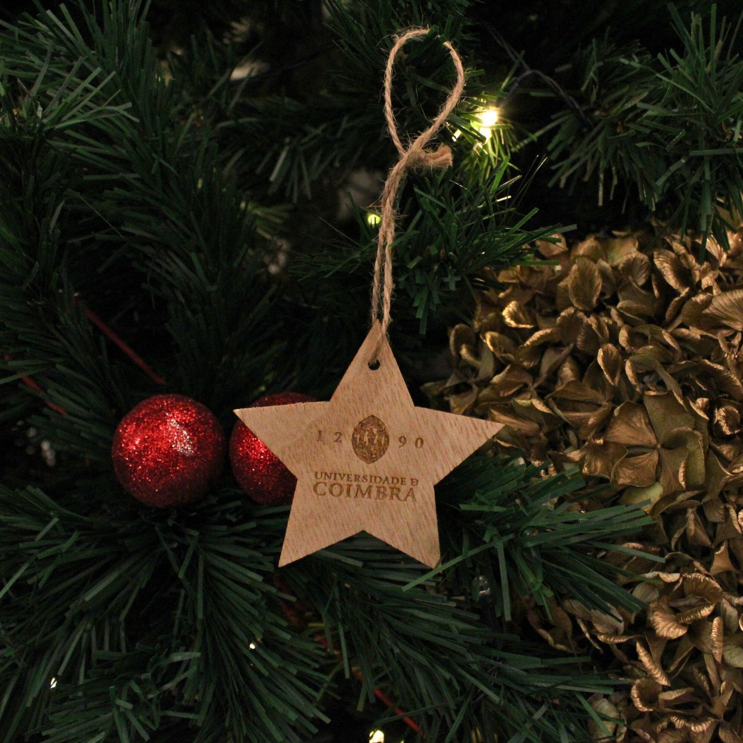 Pendente Decoração de Natal Estrela Universidade de Coimbra