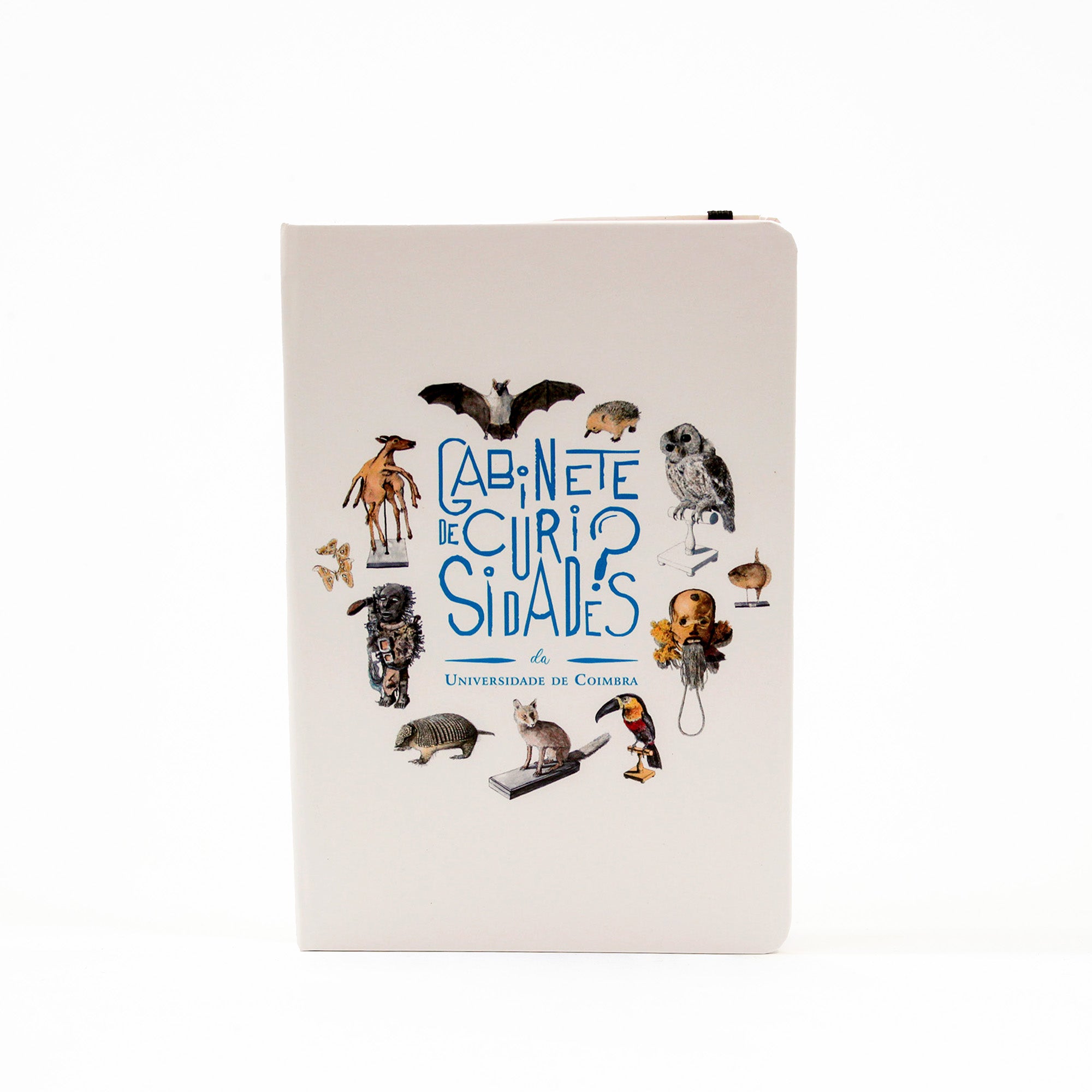 Bloco de Notas A5 com folha lisa inspirado no Gabinete de Curiosidades do Museu da Ciência da Universidade de Coimbra.
