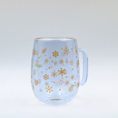 Caneca de Vidro Flocos de Neve Universidade de Coimbra