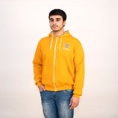 Casaco com Capuz com Logotipo da Universidade de Coimbra Mostarda