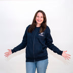 Casaco com Capuz com Logotipo da Universidade de Coimbra Azul