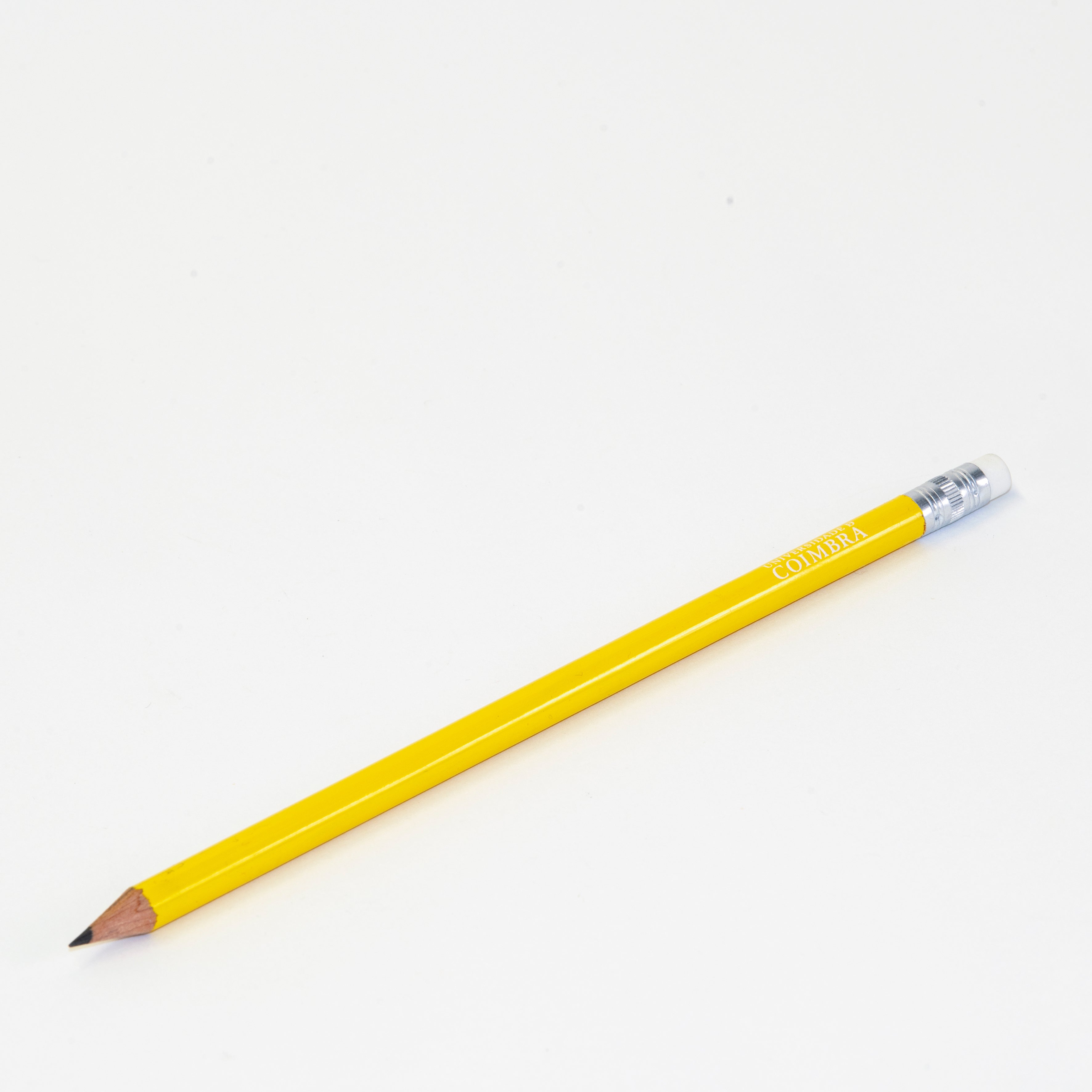 Lápis Amarelo Universidade de Coimbra com borracha