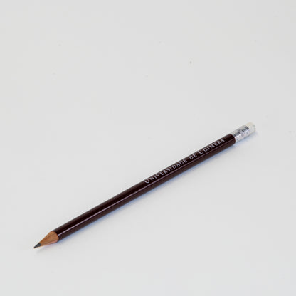 Lápis Castanho Universidade de Coimbra com borracha