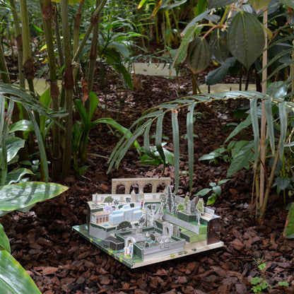 Modelo 3D papercraft em miniatura para montar Jardim Botânico