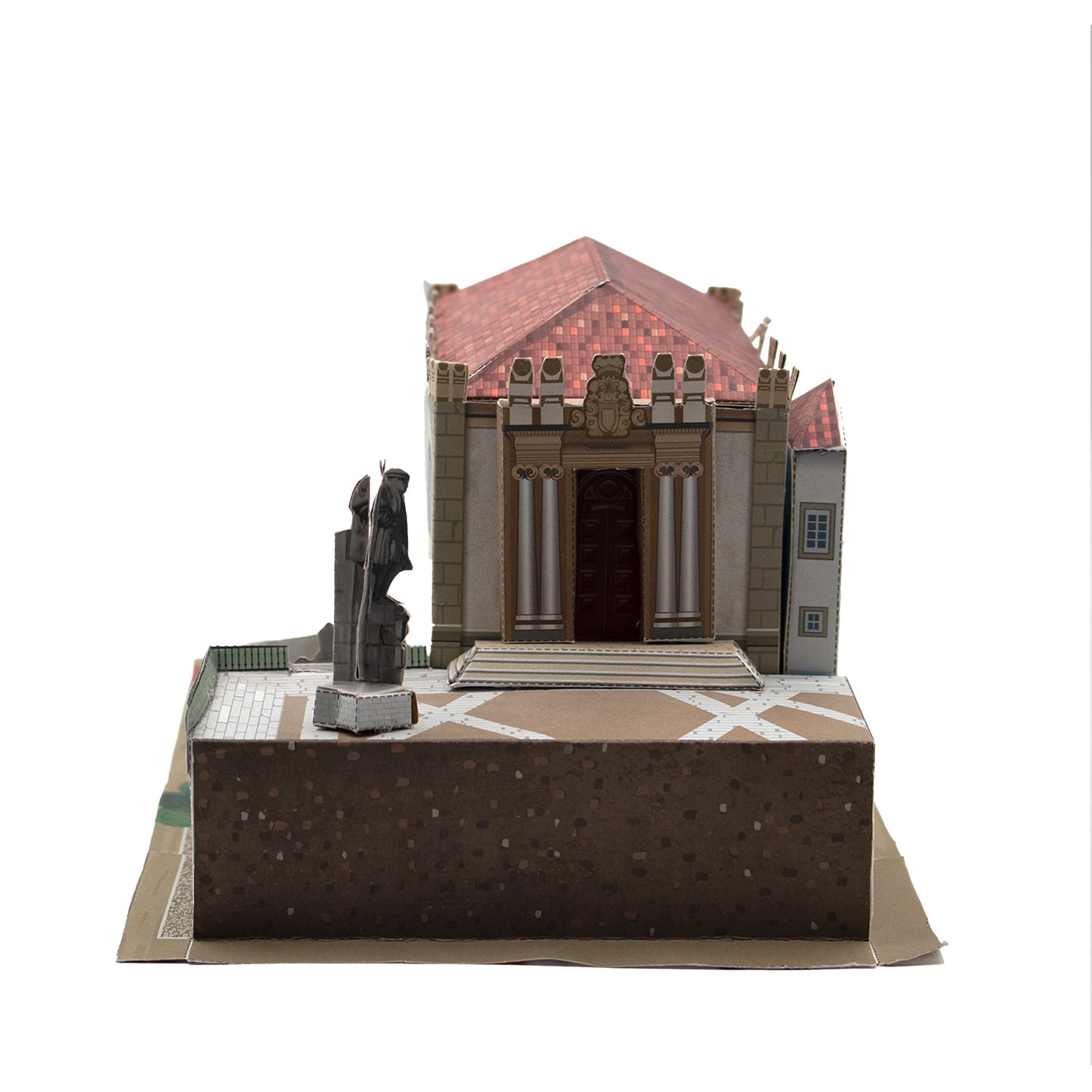 Modelo 3D papercraft em miniatura para montar Biblioteca Joanina