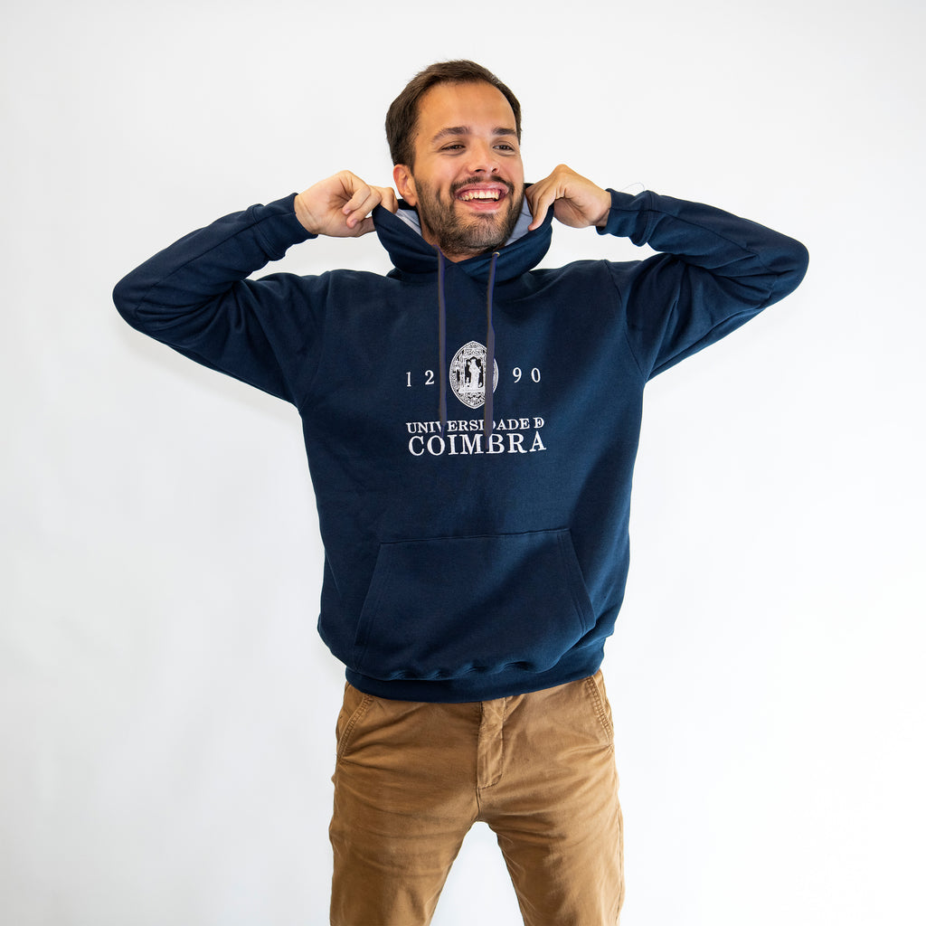 Sweatshirt com Capuz da Universidade de Coimbra Azul