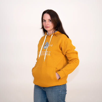 Sweatshirt com Capuz da Universidade de Coimbra Mostarda