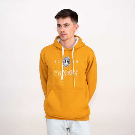 Sweatshirt com Capuz da Universidade de Coimbra Mostarda