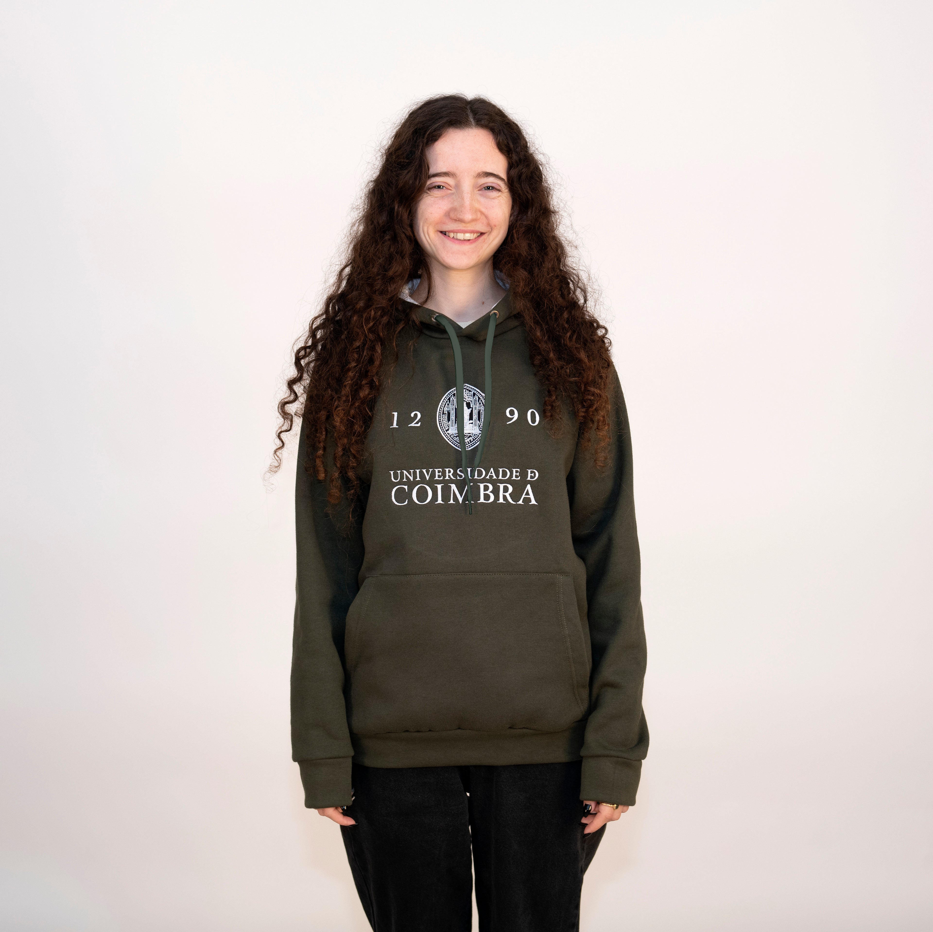 Sweatshirt com Capuz da Universidade de Coimbra Verde