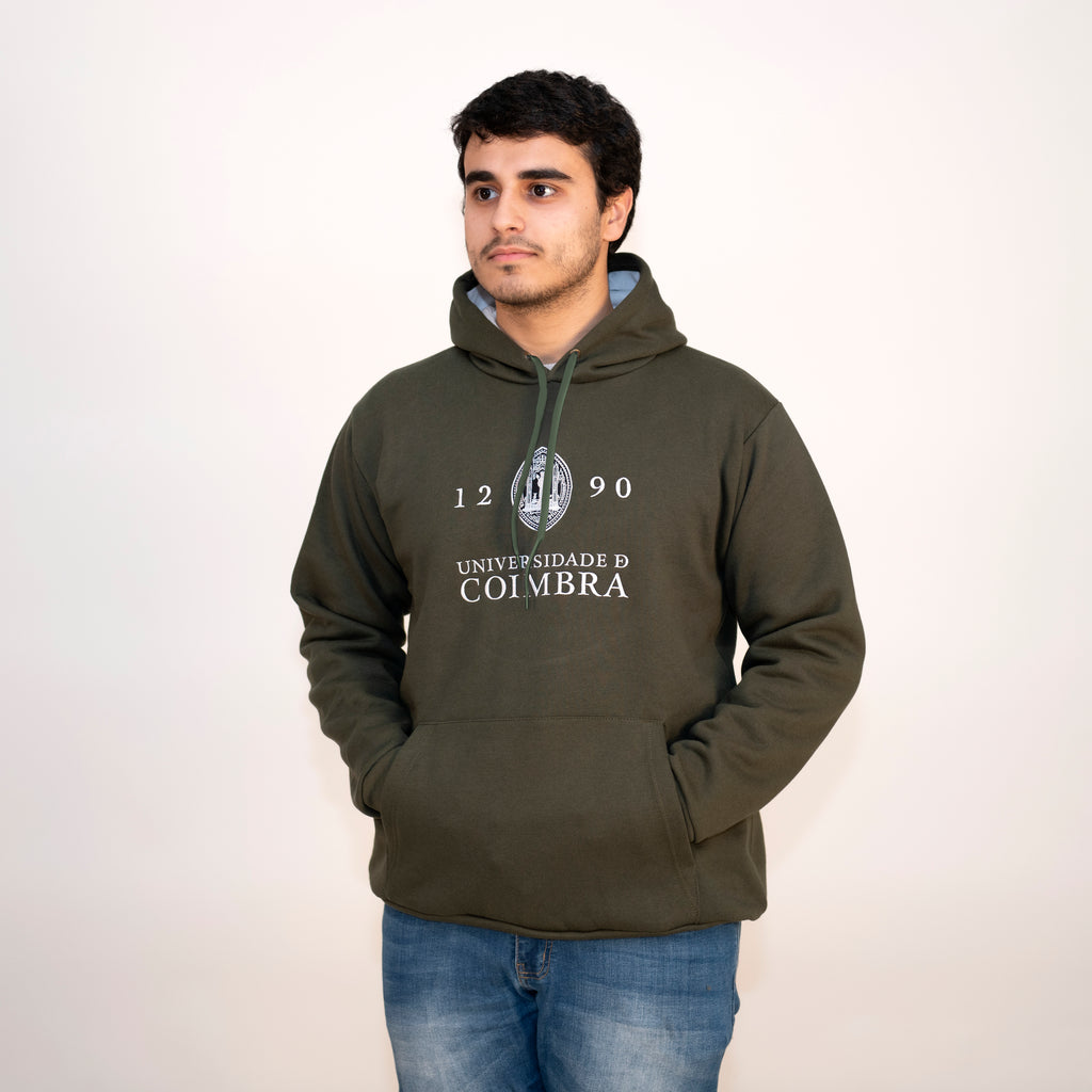 Sweatshirt com Capuz da Universidade de Coimbra Verde