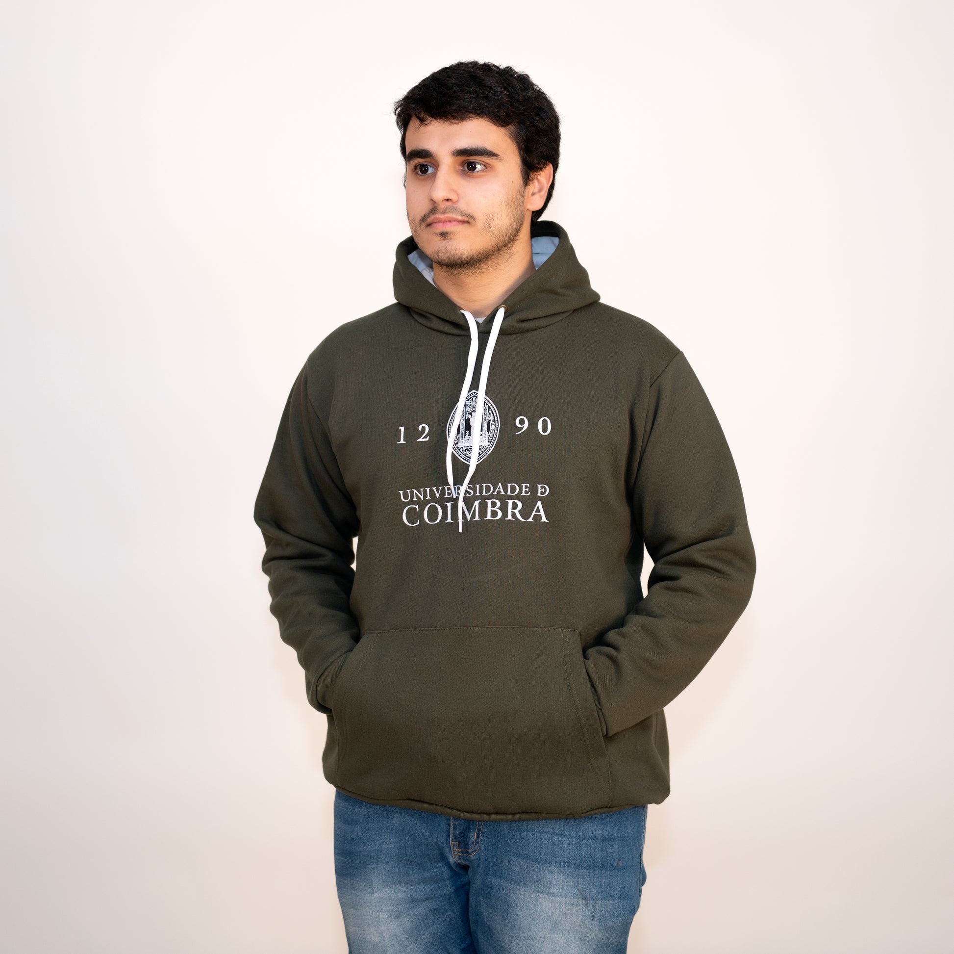 Sweatshirt com Capuz da Universidade de Coimbra Verde