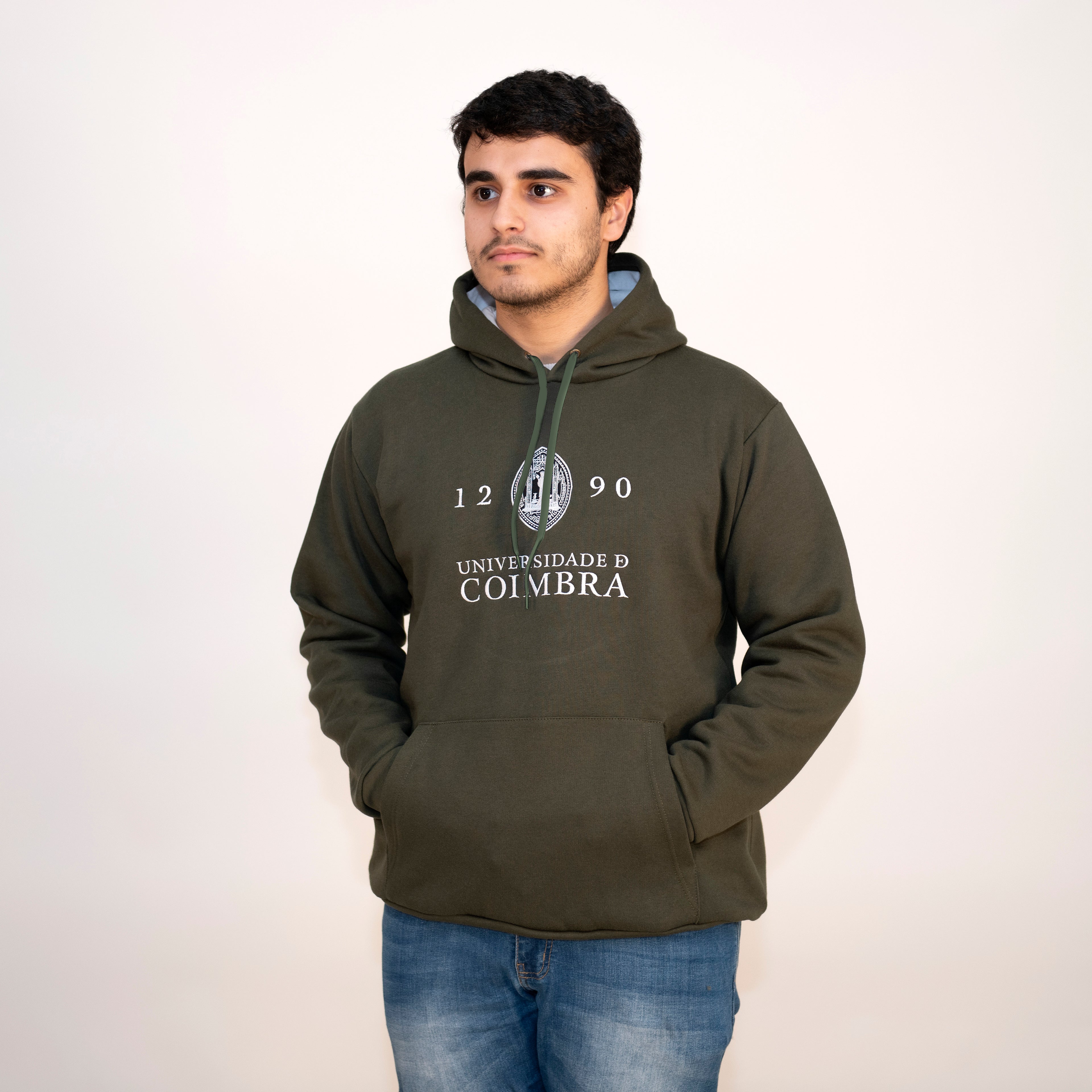 Sweatshirt com Capuz da Universidade de Coimbra Verde