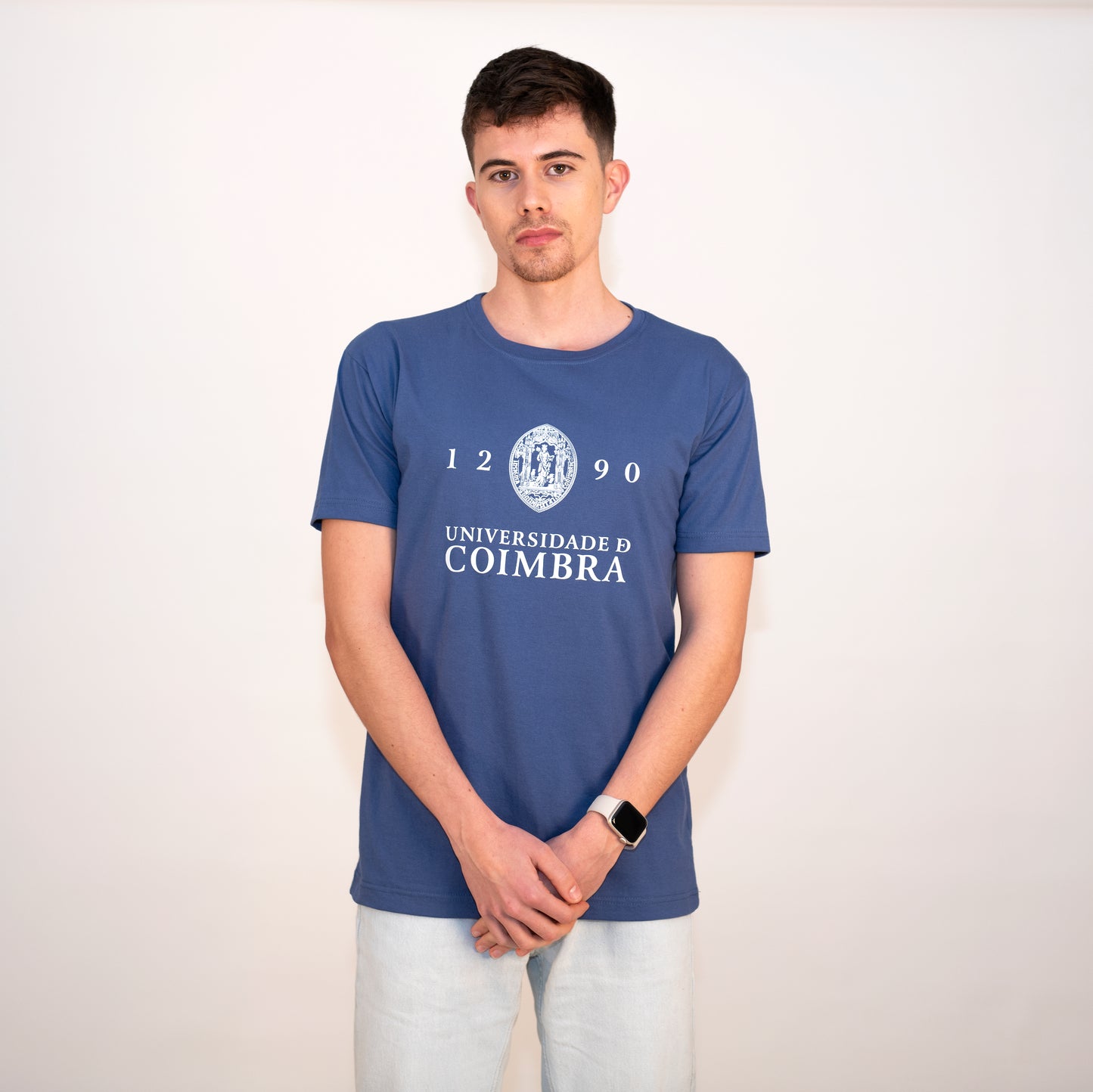 T-Shirt com Logotipo da Universidade de Coimbra Azul