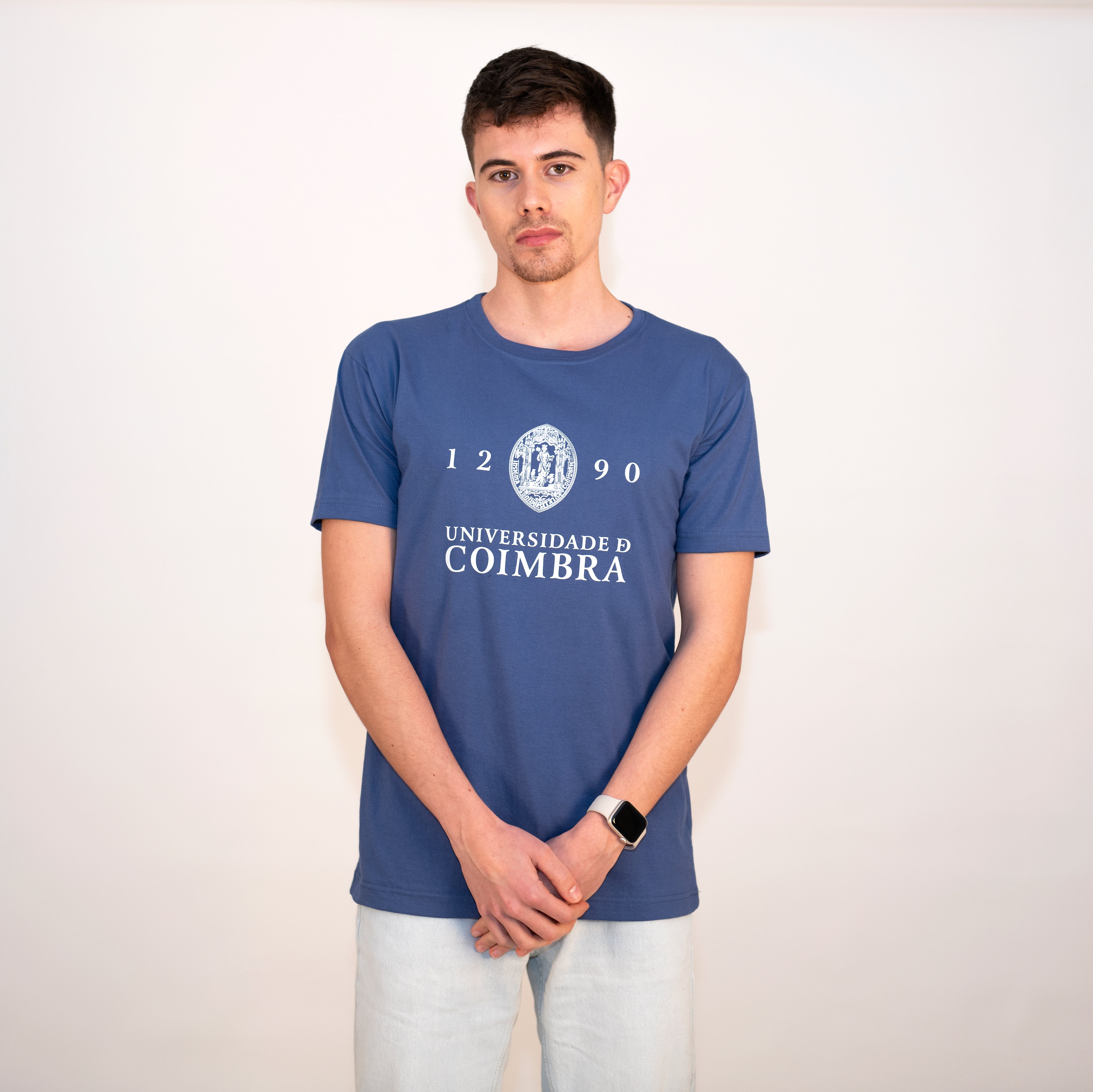 T-Shirt com Logotipo da Universidade de Coimbra Azul