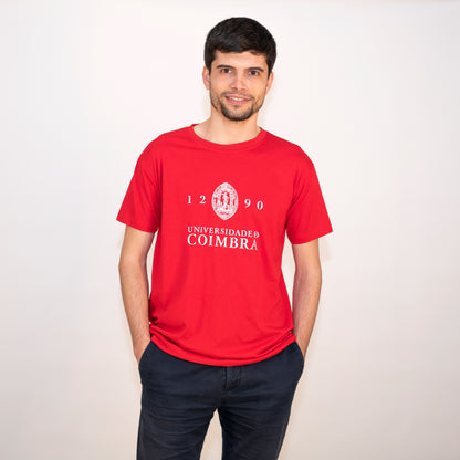 T-Shirt com Logotipo da Universidade de Coimbra Vermelho