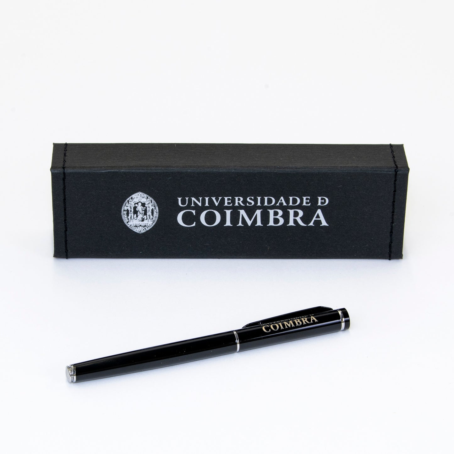 Esferográfica Premium Preta Universidade de Coimbra