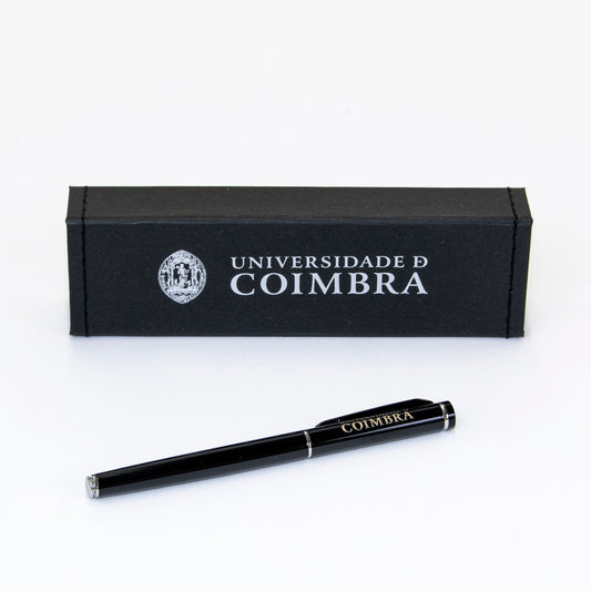 Esferográfica Premium Preta Universidade de Coimbra